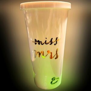 Kate Spade Miss to Mrs. Party Cup Missing Straw 20 Oz Tumbler